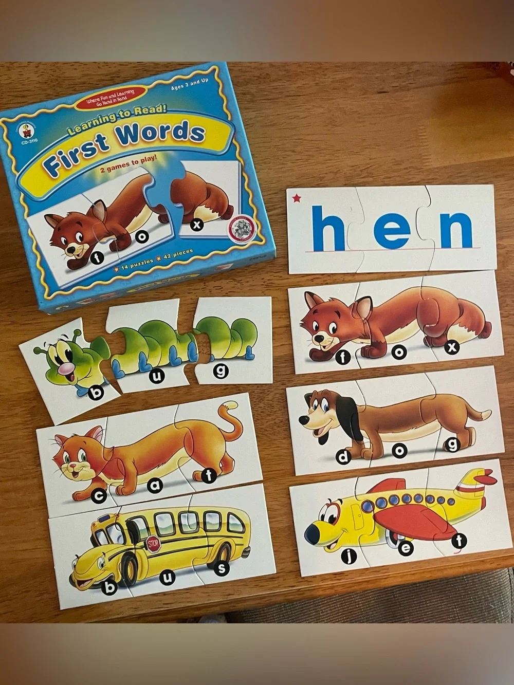 Learning to Read! First Words Kids Puzzle Game